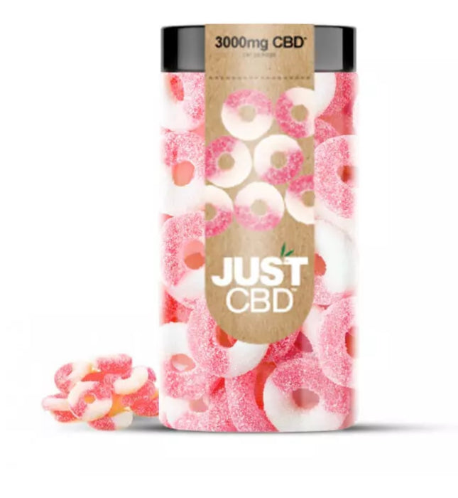JUST CBD Gummies Watermelon RINGS 3000mg Jar