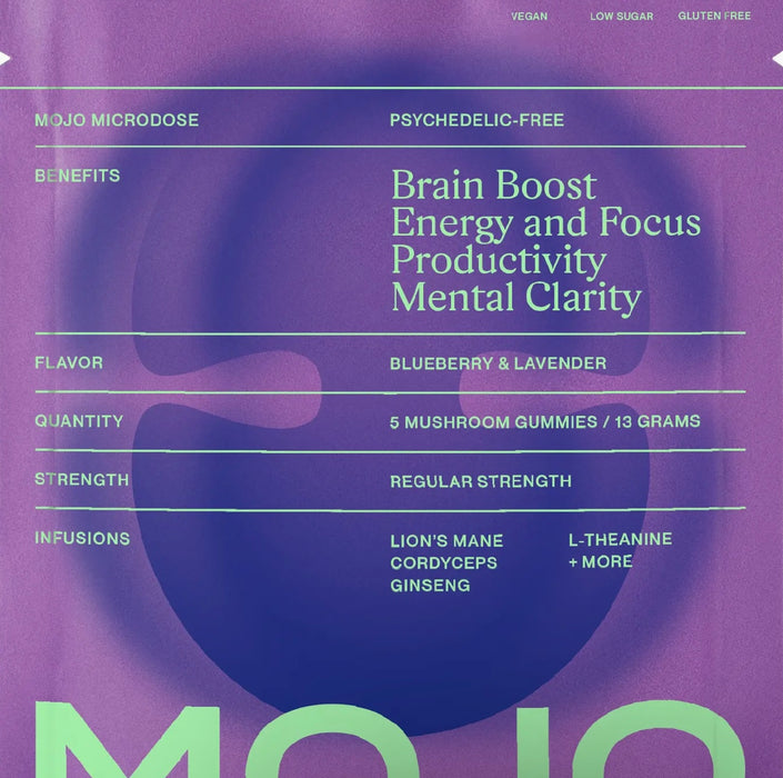 Mojo Gummies Brain Boosting Gummies, Blueberry Lavender