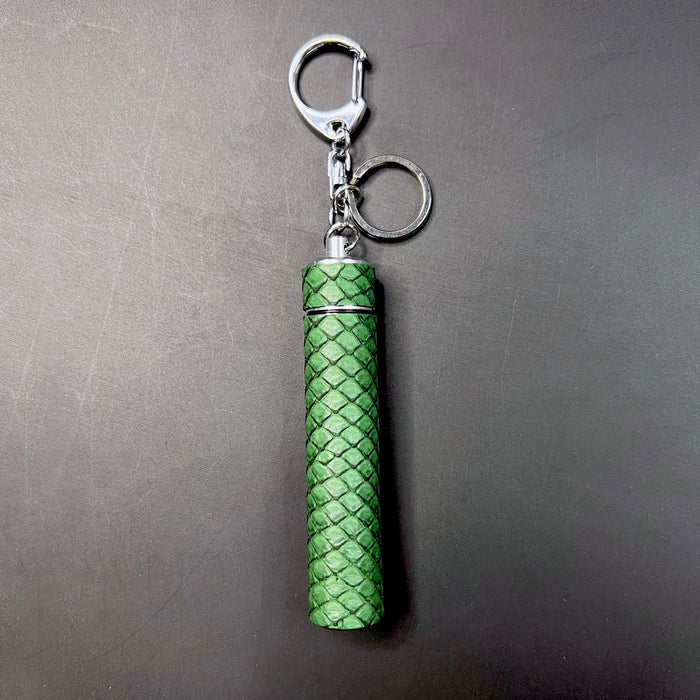 Haus of Topper Objects Eden Green Python J Carrier Key Chain