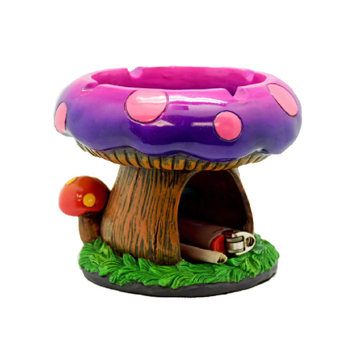 Fantastical Mushroom House Ashtray w/ Storage | 5.5" x 4.5"