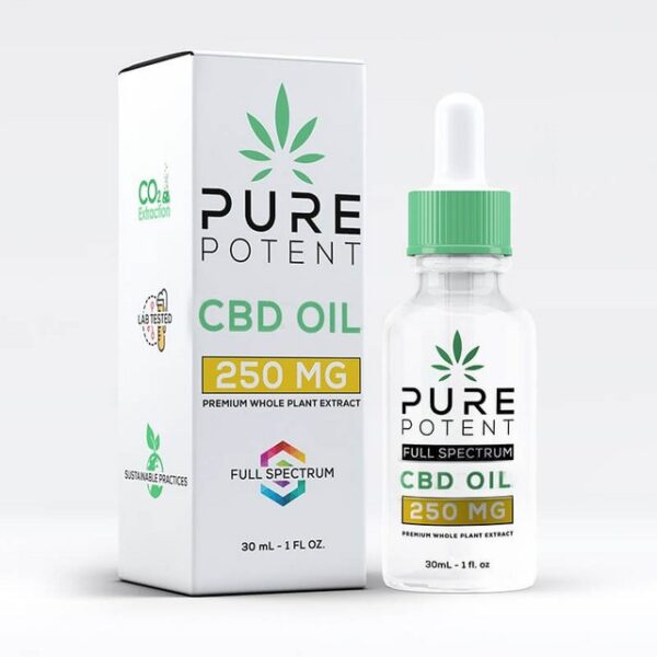 PURE POTENT 250MG CBD OIL TINCTURE 30ML