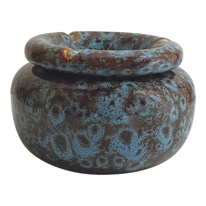 Fujima Moroccan Ceramic Ashtray | Reactive Blue | 5"