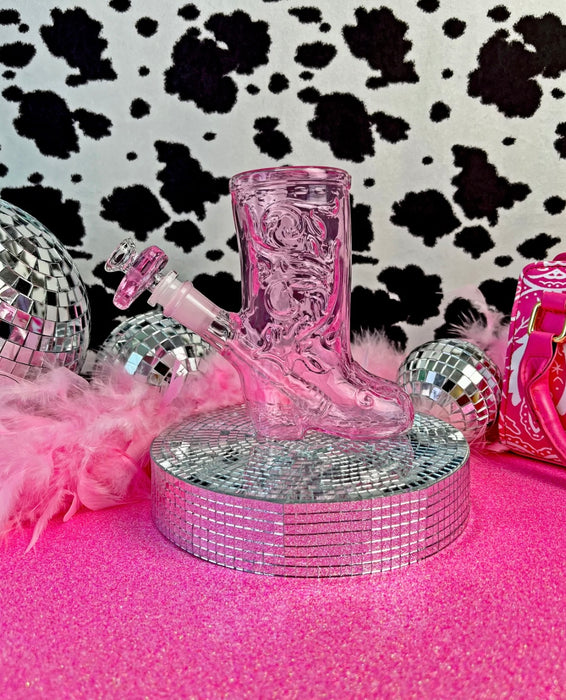 BURNING LOVE Cowboy Boot Bong - Pink