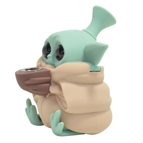 Baby Yoda Silicone Water Pipe: 5"