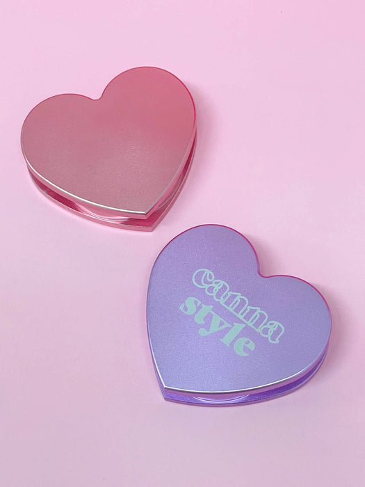 Canna Style 2- PIECE HEART GRINDER PURPLE