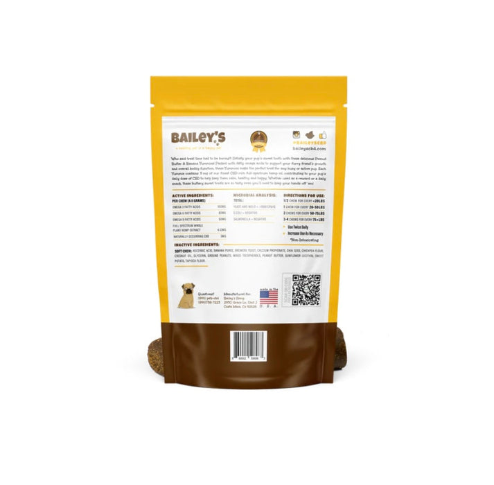 Bailey's Peanut Butter & Banana Calming CBD Yummies! (5 count - 15mg bag)