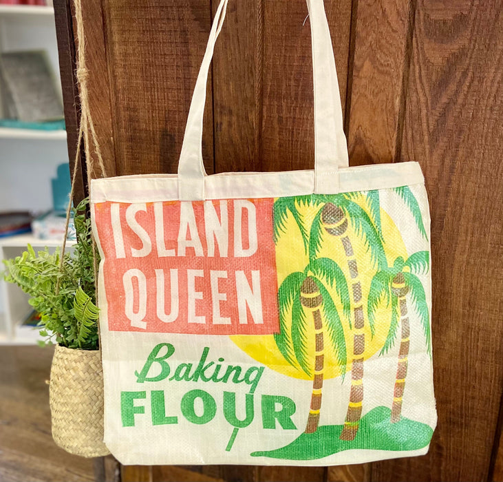 Soleil Bris Handmade Caribbean Up Cycled Flour Canvas Bag
