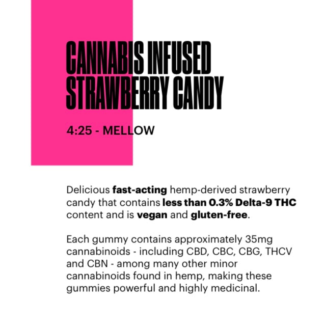 STUDIO TBD CANNABIS INFUSED STRAWBERRY CANDY 4:25 - MELLOW