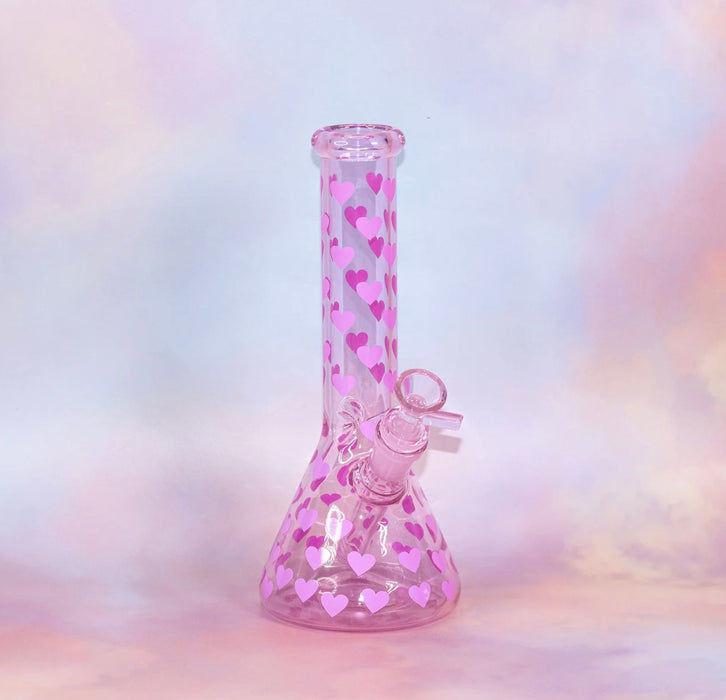 BURNING LOVE Heart Throb Beaker Bong