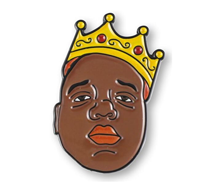 Happy Buds Notorious B.I.G. wearing crown Brooch Pin