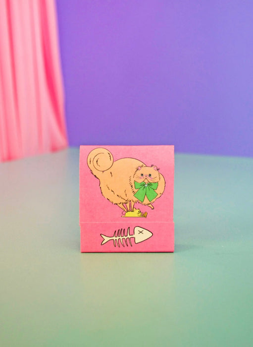 BURNING LOVE Cat Matchbook