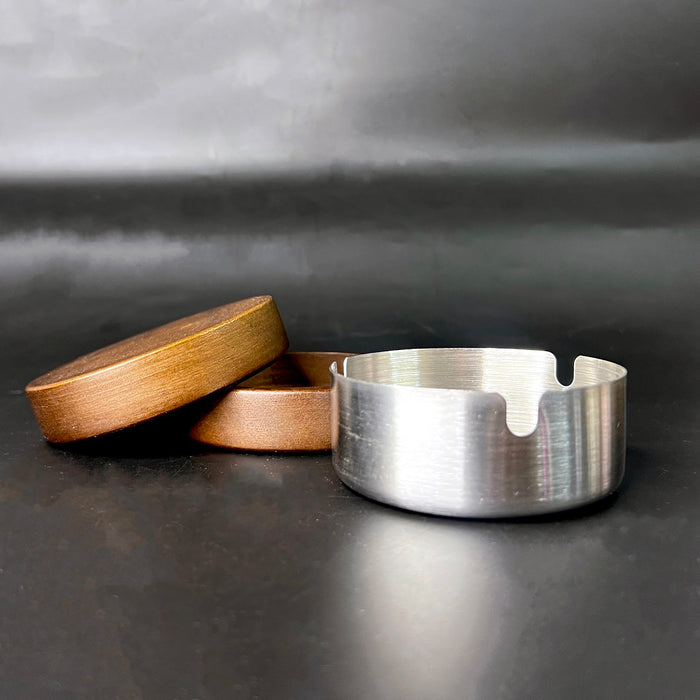 Haus of Topper Objects Wood/Silver Hideaway Ashtray