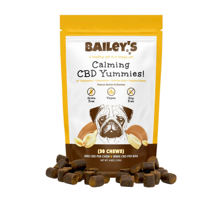 Bailey's Peanut Butter & Banana Extra Strength Calming CBD Yummies! (30 count - 180mg bag)