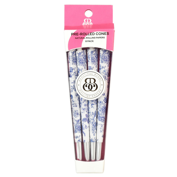 Beautiful Burns Pre-Rolled Cones | 8pk - NEW CHINA BLUE