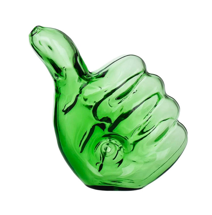 Thumbs Up Glass Hand Pipe | 4" | GREEN