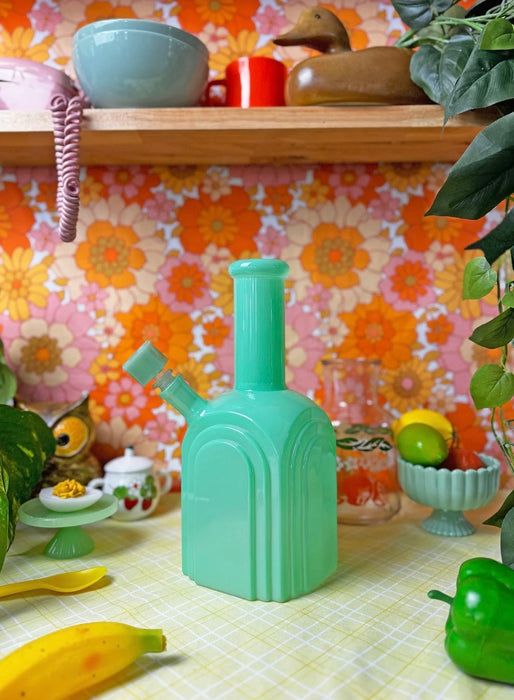 BURNING LOVE XL DECO MILK GLASS BONG