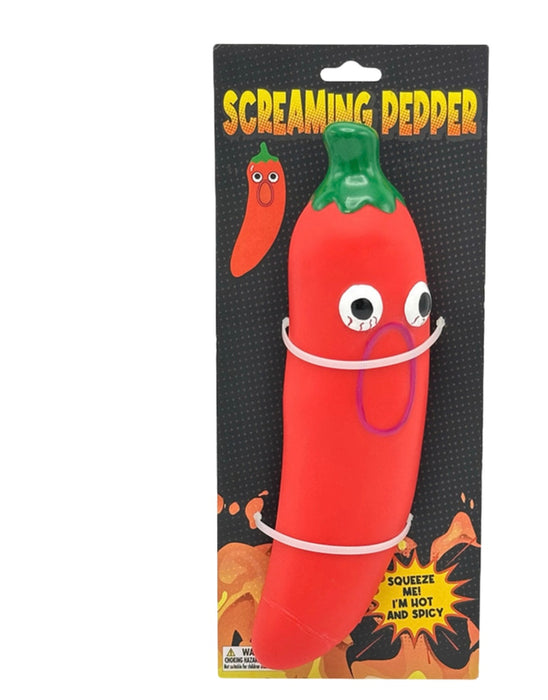Screaming Chili Pepper Squeak Toy