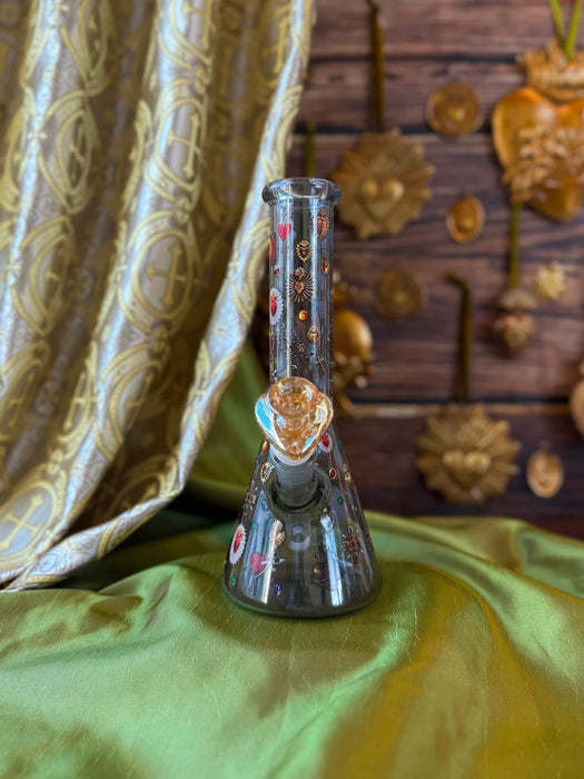 BURNING LOVE SACRED HEART BEAKER BONG