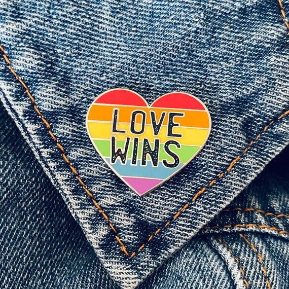 Happy Buds "Love Wins Rainbow Pride Heart" Enamel Pin