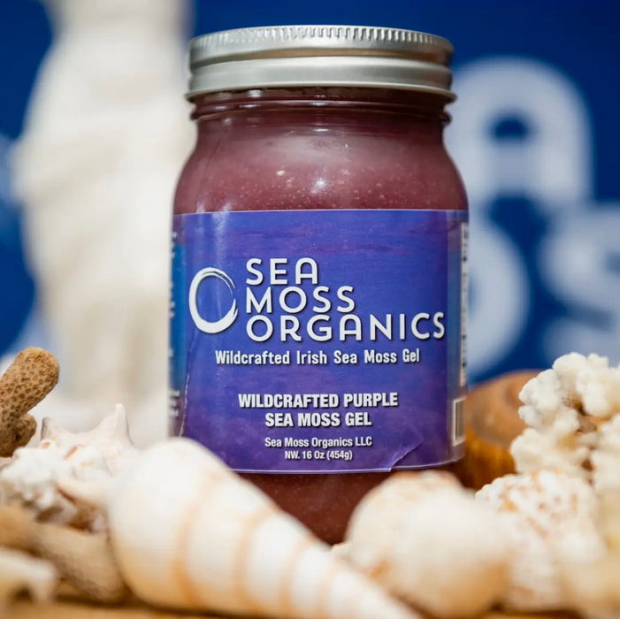 Wildcrafted Purple Sea Moss Gel 16 oz Fresh Made Daily by Sea Moss Organics LLC