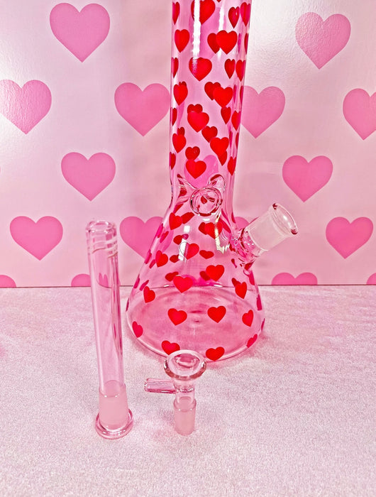 BURNING LOVE XL Heart Throb Beaker Bong