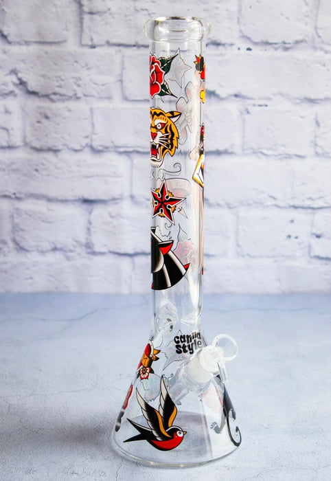 Canna Style 16” TATTOO BEAKER BONG