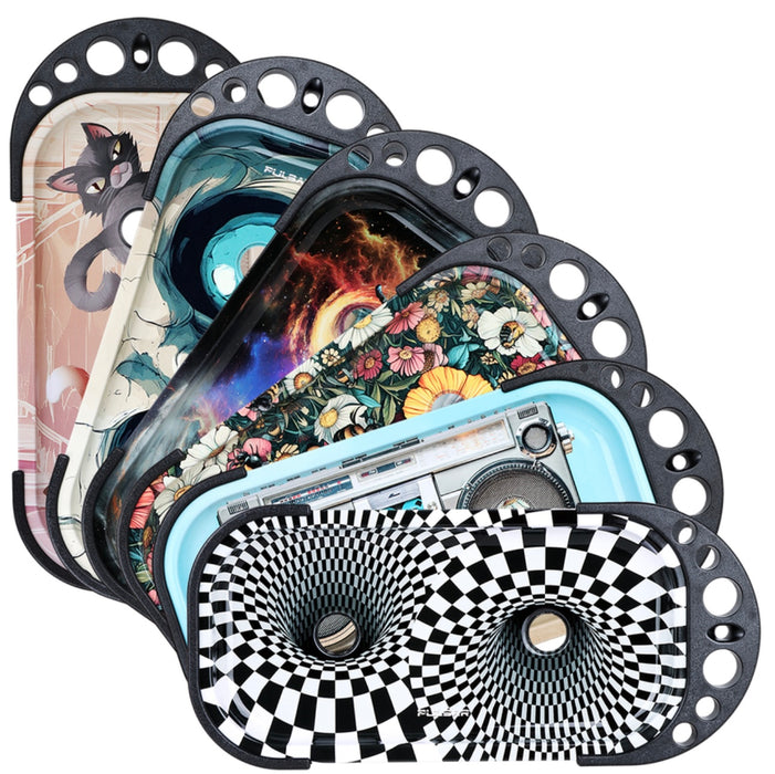 Pulsar Elevated Cone Rolling Tray Console | 9.25"x4.25" | Skull Eyes