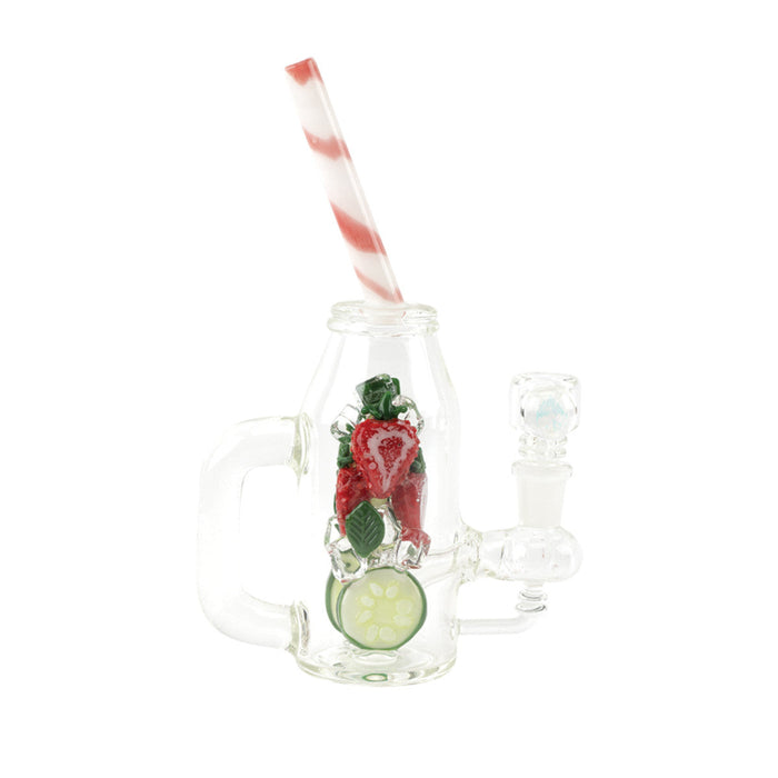 Empire Glassworks Strawberry Cucumber Detox Water Pipe | 9.25" | 14mm F