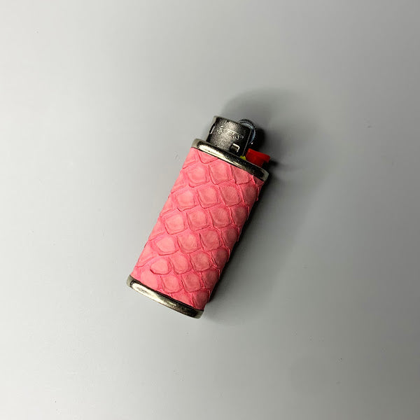 Haus of Topper Objects Pink Python Mini Lighter Cover including lighter