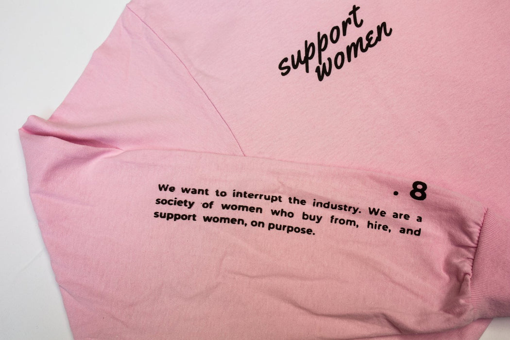 BWFW Pink "BWFW SuppWMN" Long-Sleeve -  LARGE