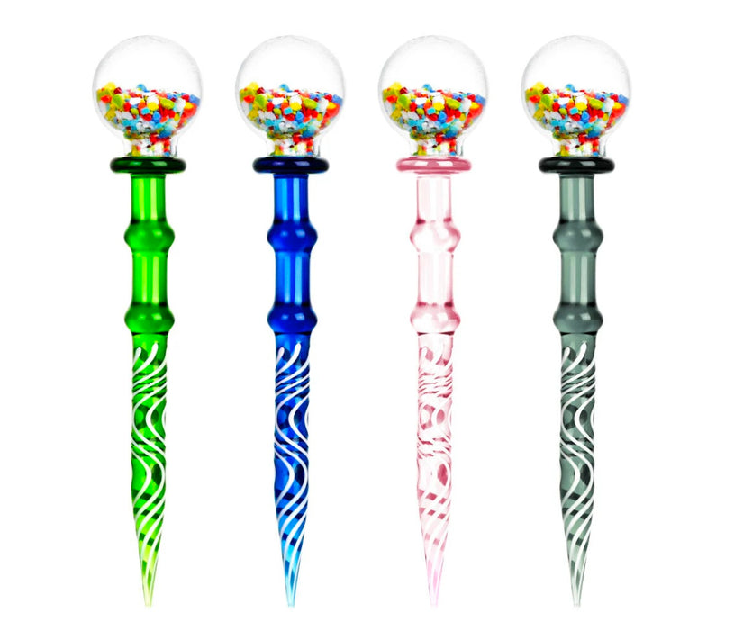 Gumball Globe Glass Dab Tool | 5" | BLUE