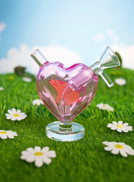 BURNING LOVE Convertible Heart Bubbler- Rat