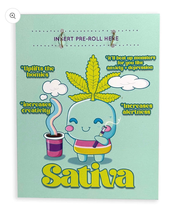 KUSHKARDS Sativa Nug by ArtByMozart • Artist Series 🎨 Greeting Card - One Hitter