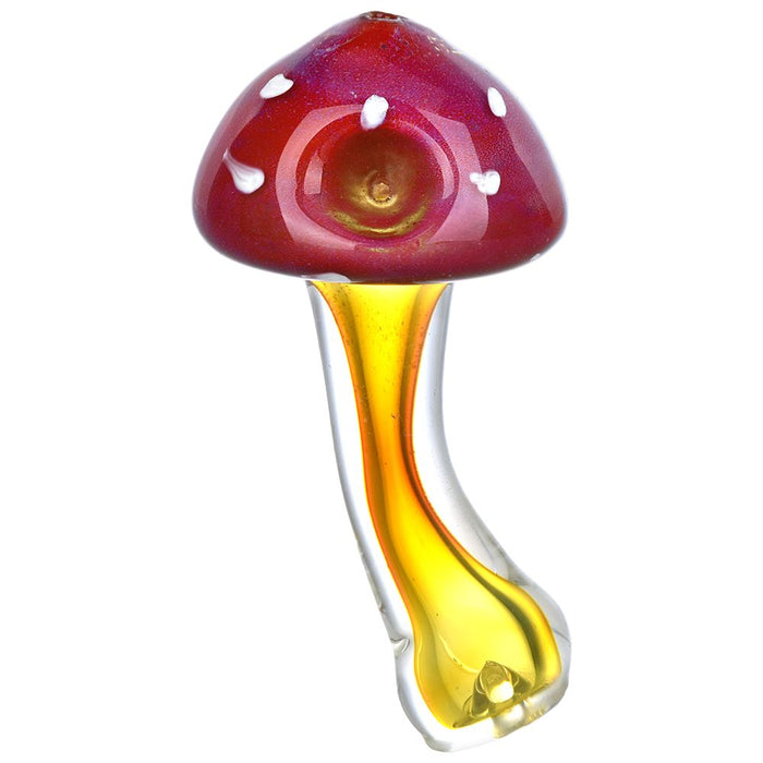 Amanita Mushroom Fumed Glass Hand Pipe | 4.75"