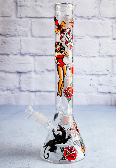 Canna Style 16” TATTOO BEAKER BONG