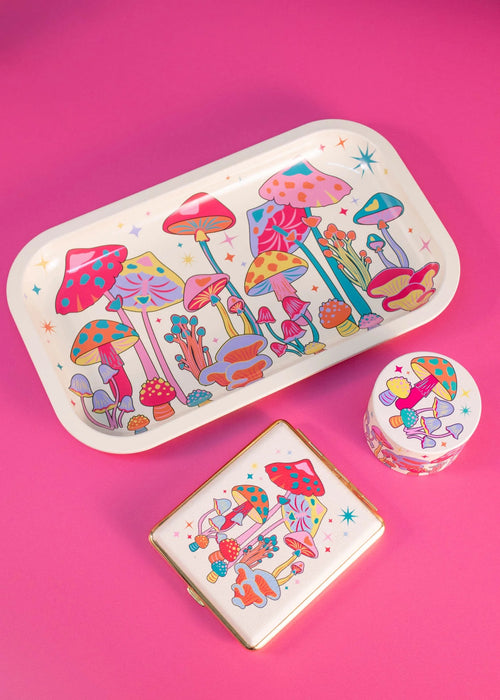 Canna Style COLORFUL MUSHROOM ROLLING TRAY