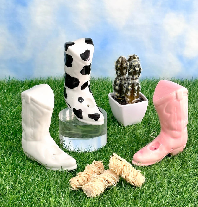 CANNA STYLE COWBOY BOOT PIPE WHITE