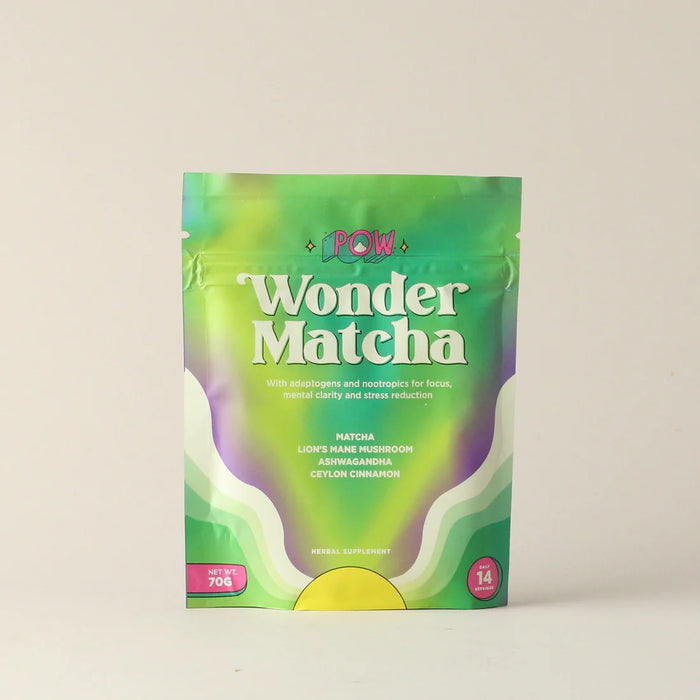 POW Wonder Matcha w/ Adaptogens and Lion's Mane 25 SERVINGS (UNSWEETENED) 125g