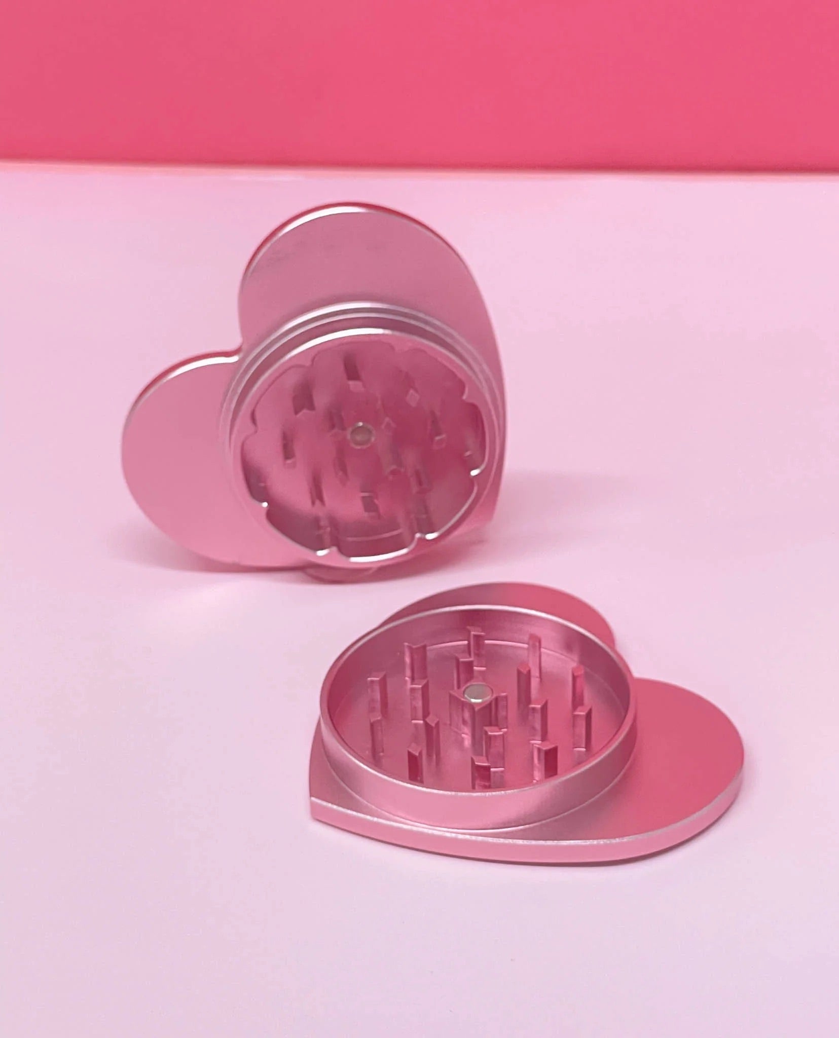 Canna Style 2- PIECE HEART GRINDER - PINK — Happy Buds Brooklyn