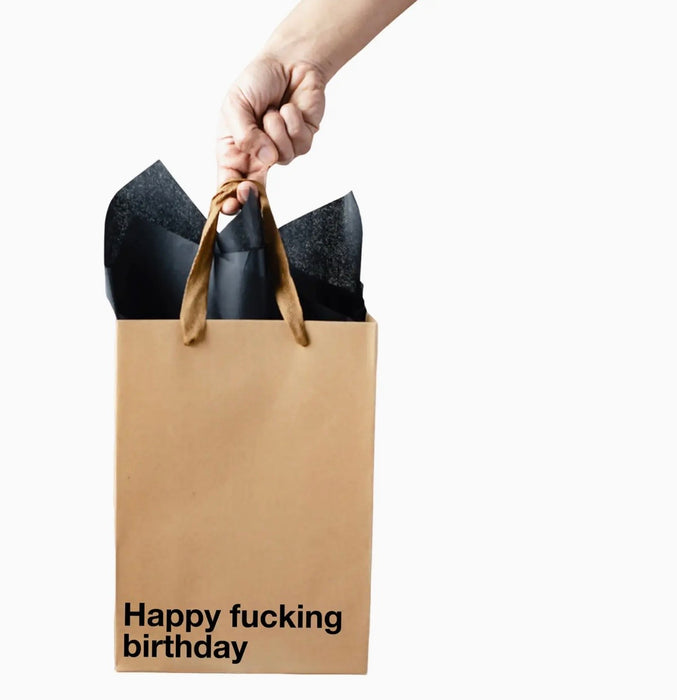 MilkToast Brands "Happy Fucking Birthday" Funny Gift Bag