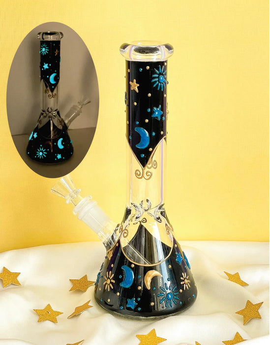 CANNA STYLE MIDNIGHT CELESTIAL BONG (glow in the dark)