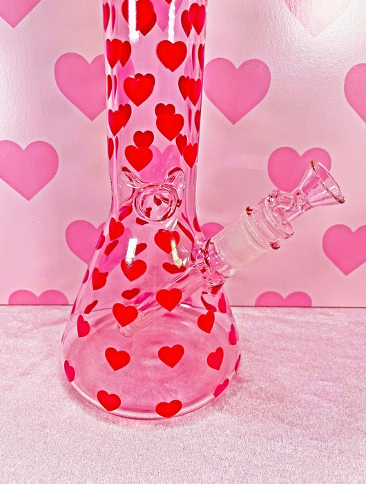 BURNING LOVE XL Heart Throb Beaker Bong