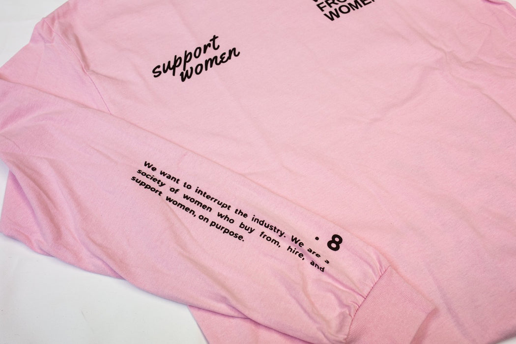 BWFW Pink "BWFW SuppWMN" Long-Sleeve - MEDIUM