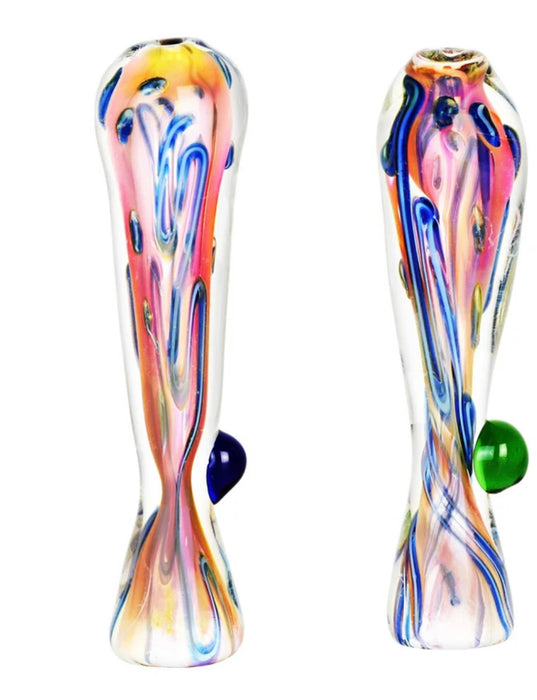 Tropical Sunset Fumed Glass Chillum| 3.5"