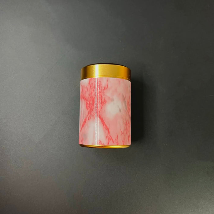 Haus of Topper Objects Pink Marble Stash CANISTER GOLD