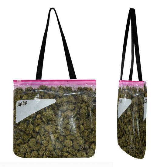 Just Get High™ Oxford Tote: Stash Greens — Happy Buds Brooklyn