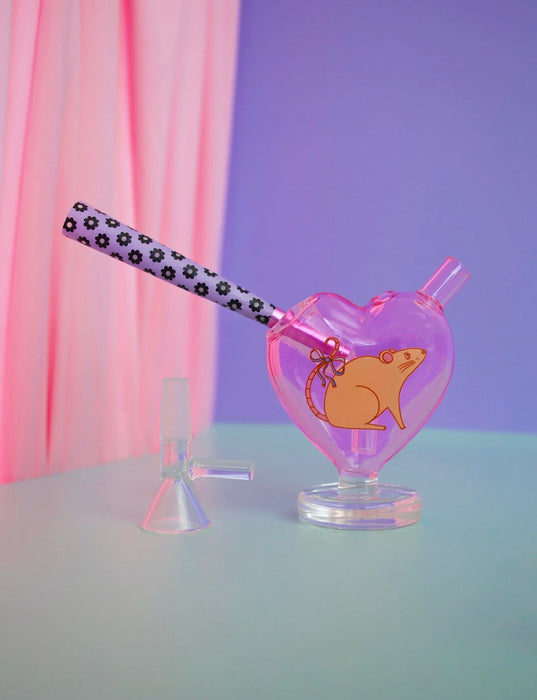 BURNING LOVE Convertible Heart Bubbler- Rat