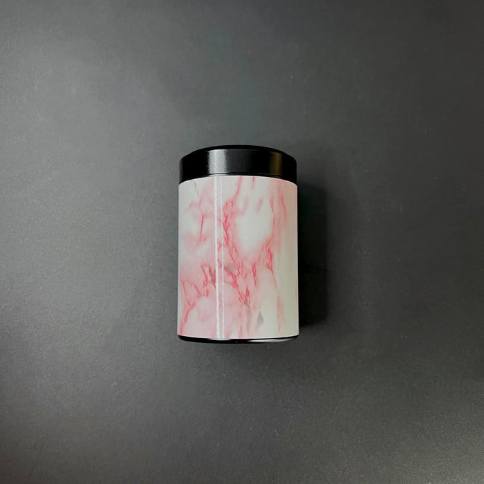 Haus of Topper Objects Pink Marble Stash CANISTER BLACK