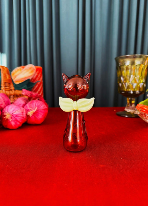 BURNING LOVE Coquette Cat Pipe- Amber