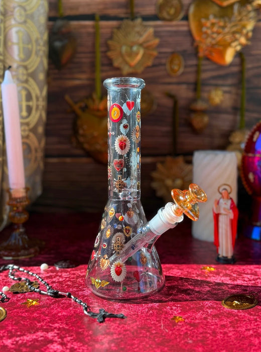 BURNING LOVE SACRED HEART BEAKER BONG